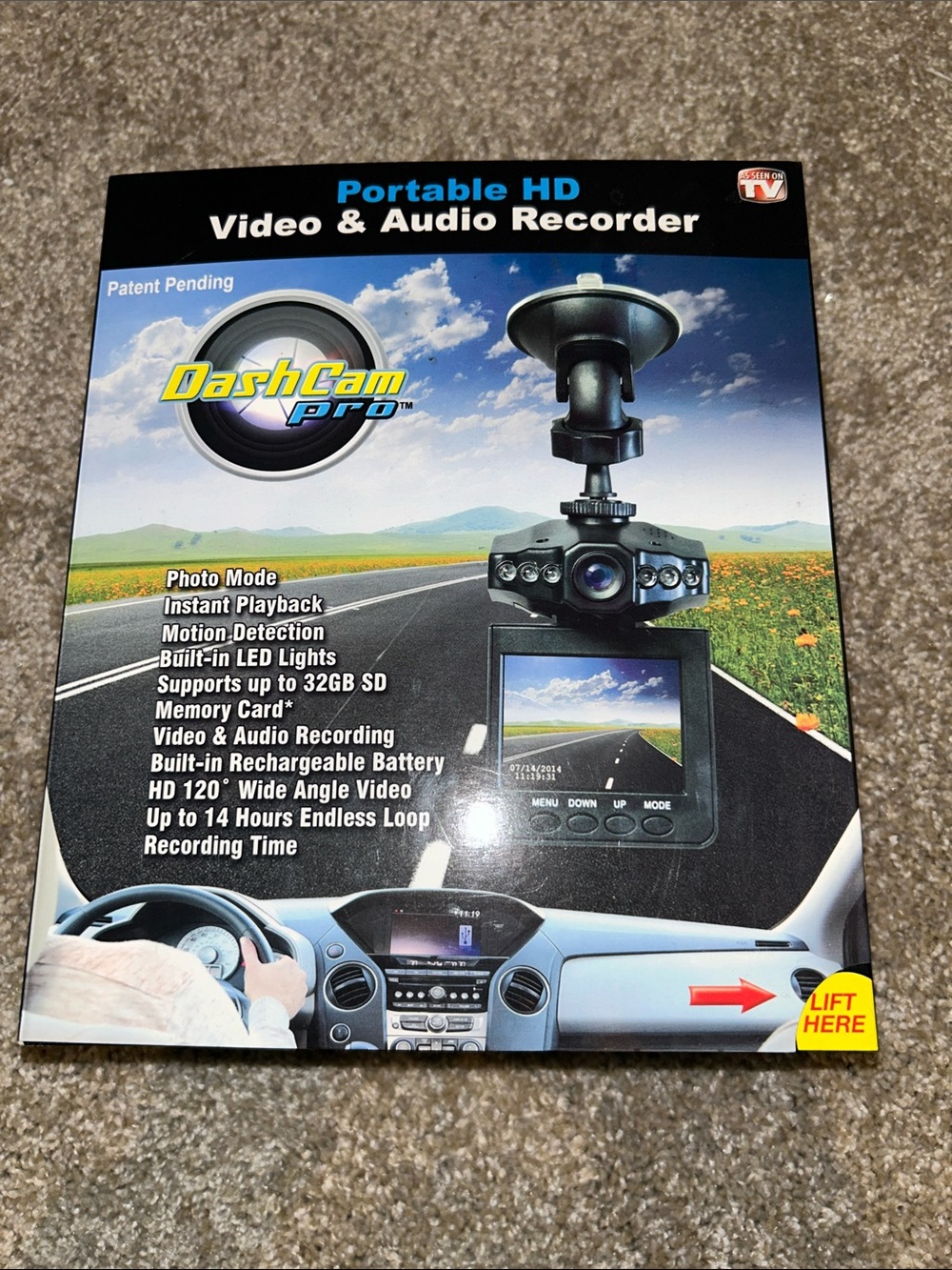 Dash Cam Pro Portable HD Video & Audio Recorder